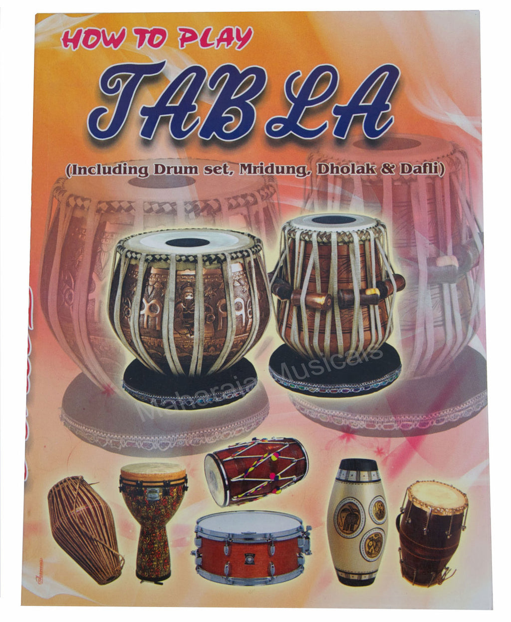 Maharaja Musicals Floral Tabla Set, 3 kg, Copper Bayan, Sheesham