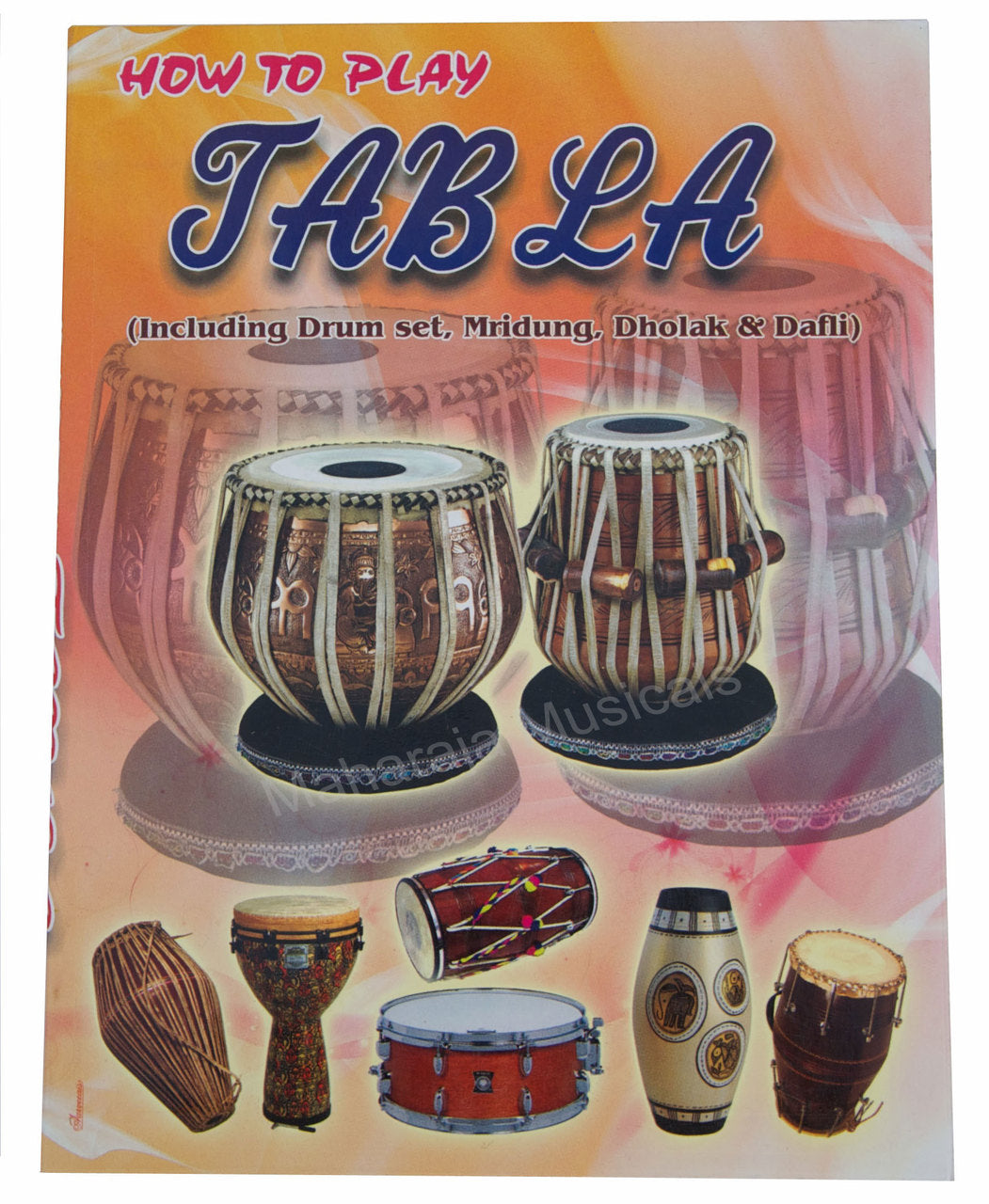 Maharaja Musicals Floral Tabla Set, 3 kg, Copper Bayan, Sheesham