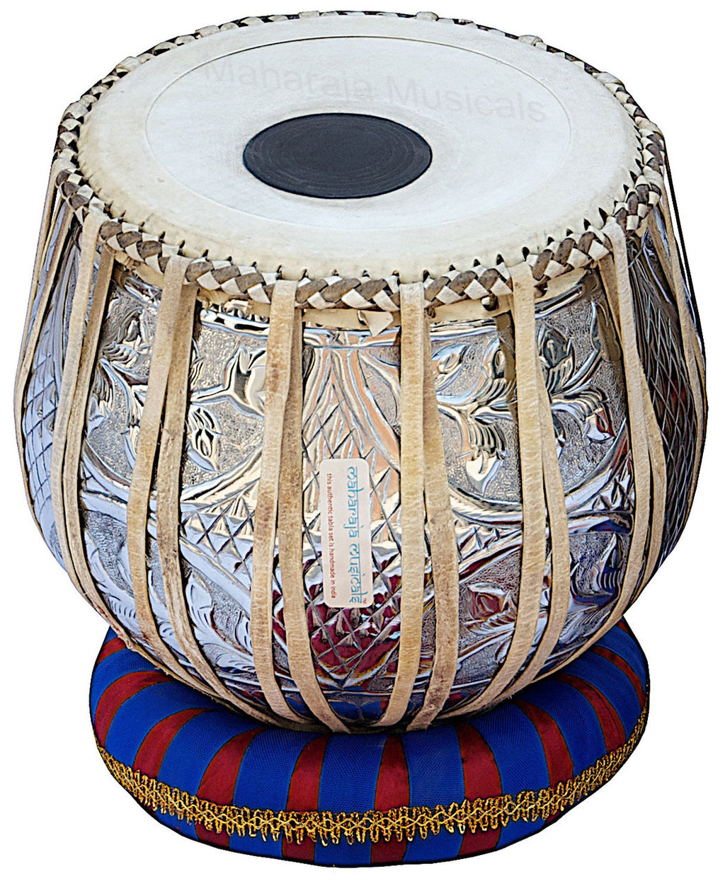 Maharaja Musicals Floral Tabla Set, 3 kg, Copper Bayan, Sheesham