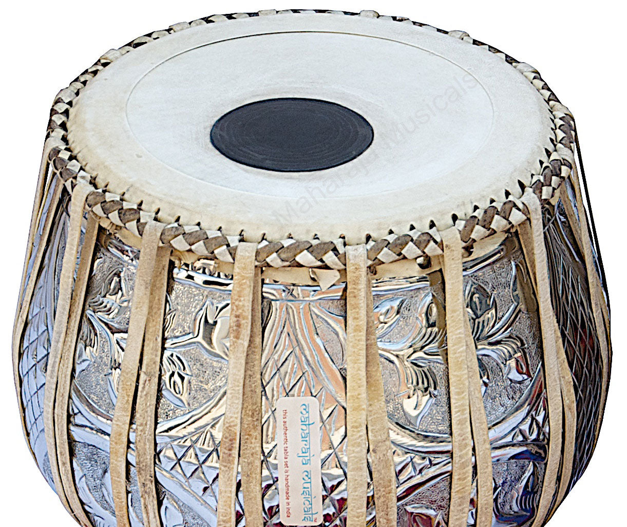Maharaja Musicals Floral Tabla Set, 3 kg, Copper Bayan, Sheesham