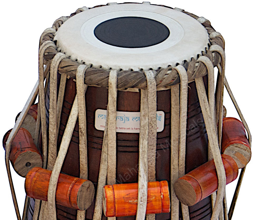 Maharaja Musicals Floral Tabla Set, 3 kg, Copper Bayan, Sheesham