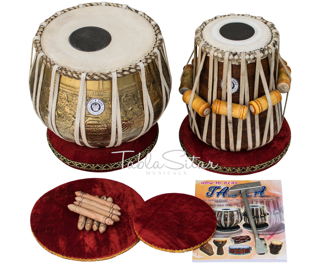 Maharaja Musicals Ganesha Kalash Tabla Set, 3.5 kg, Brass Bayan