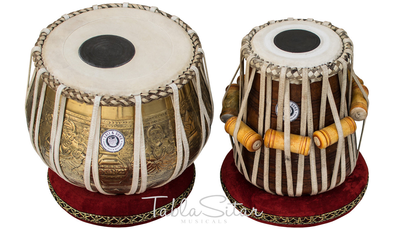 Maharaja Musicals Ganesha Kalash Tabla Set, 3.5 kg, Brass Bayan