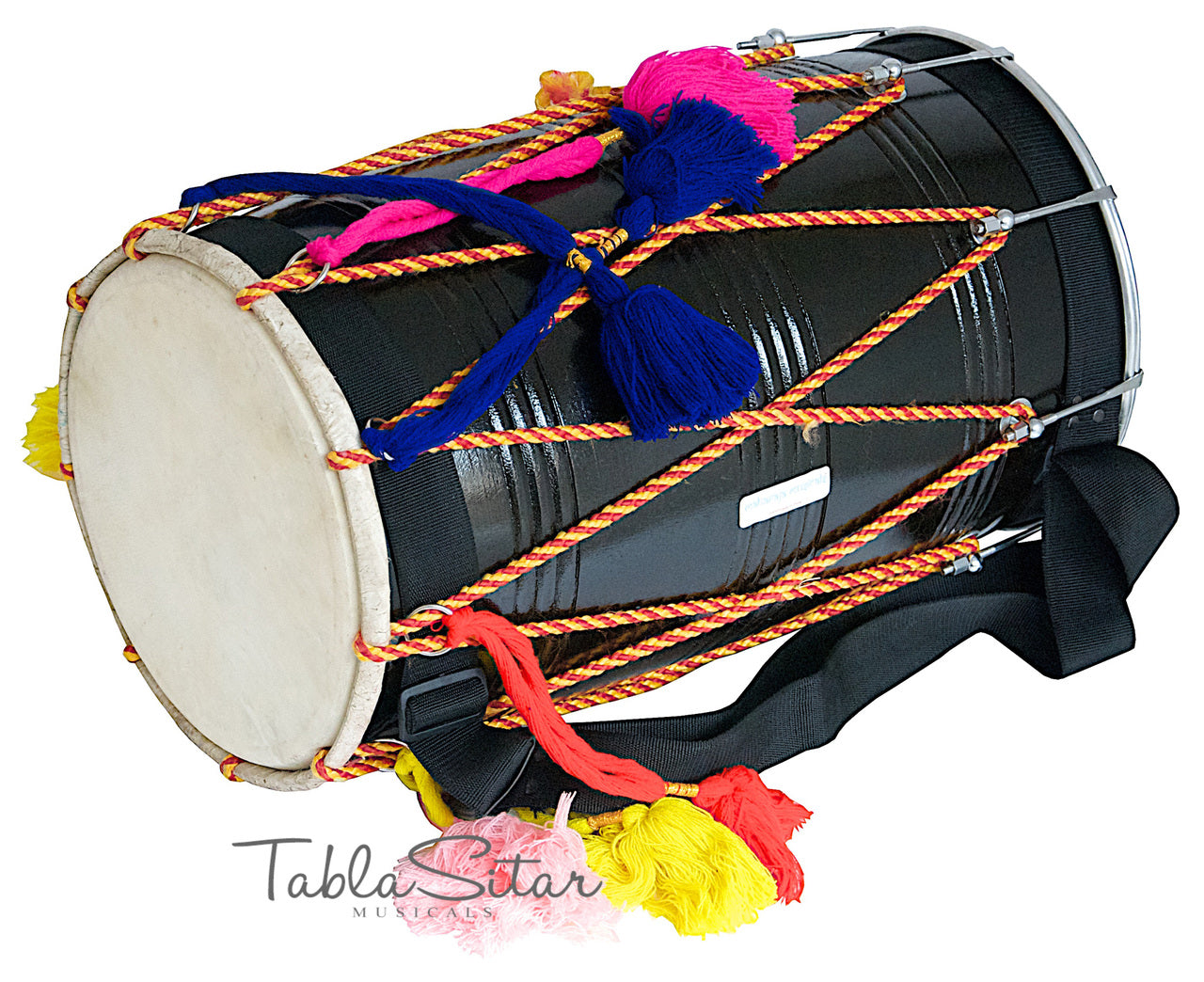 Maharaja Musicals Bhangra Dhol, Mango Wood, Black