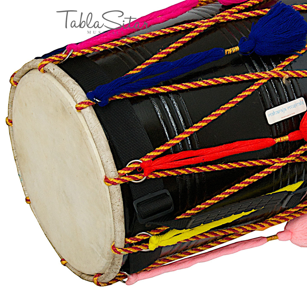 Maharaja Musicals Bhangra Dhol, Mango Wood, Black