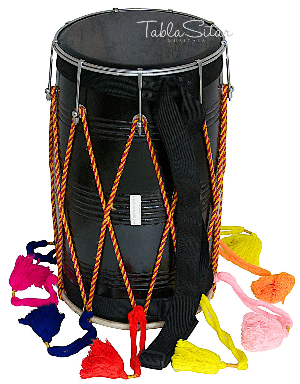 Maharaja Musicals Bhangra Dhol, Mango Wood, Black