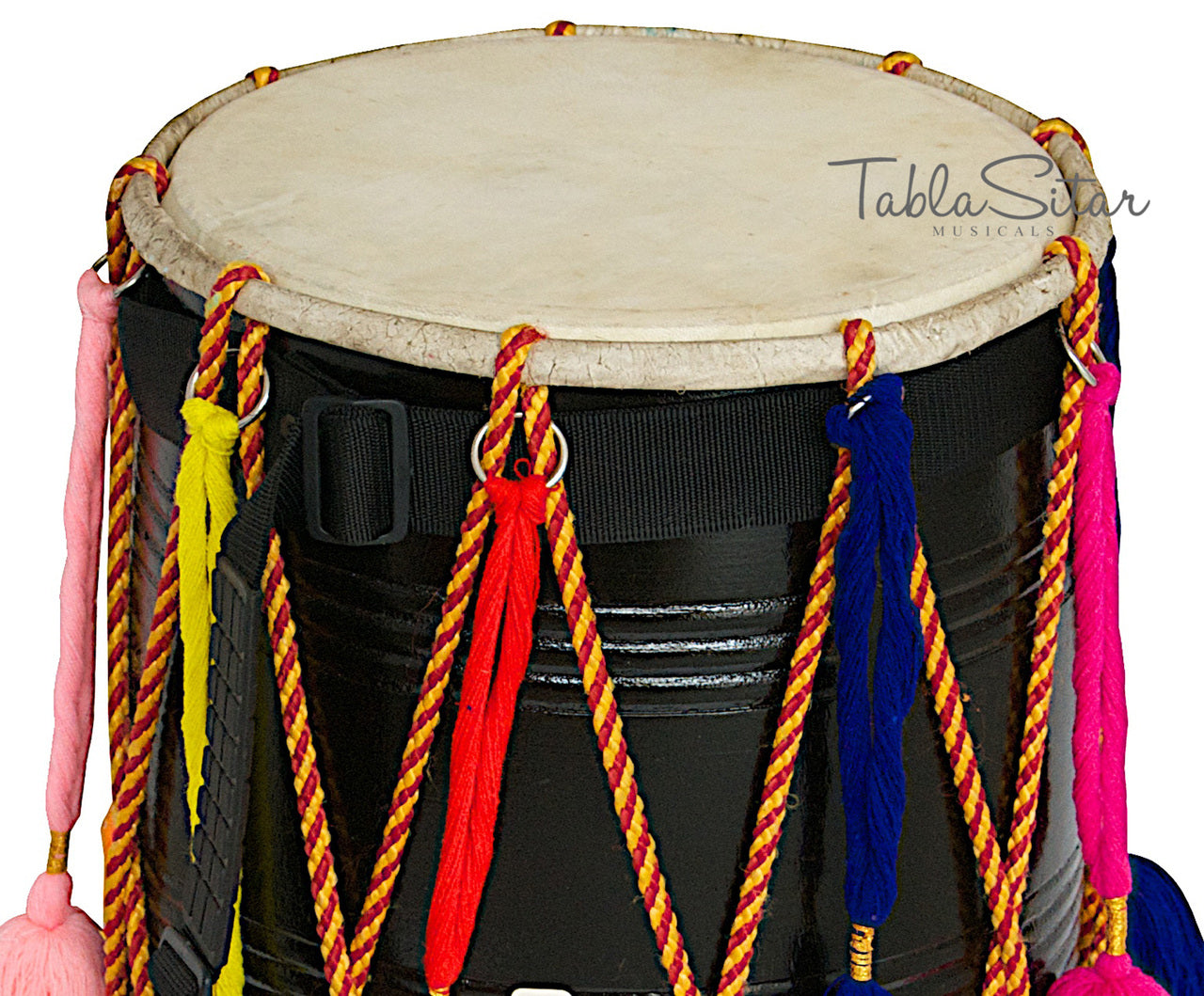 Maharaja Musicals Bhangra Dhol, Mango Wood, Black