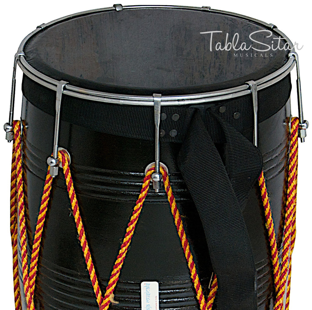 Maharaja Musicals Bhangra Dhol, Mango Wood, Black