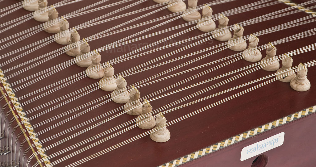 Maharaja Musicals Santoor, 93 Strings, Mahogany