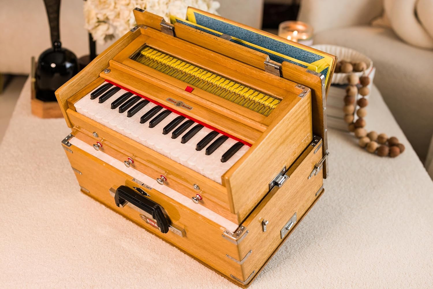 Bina No. 23B Deluxe Harmonium, 2.5 Octave, Folding