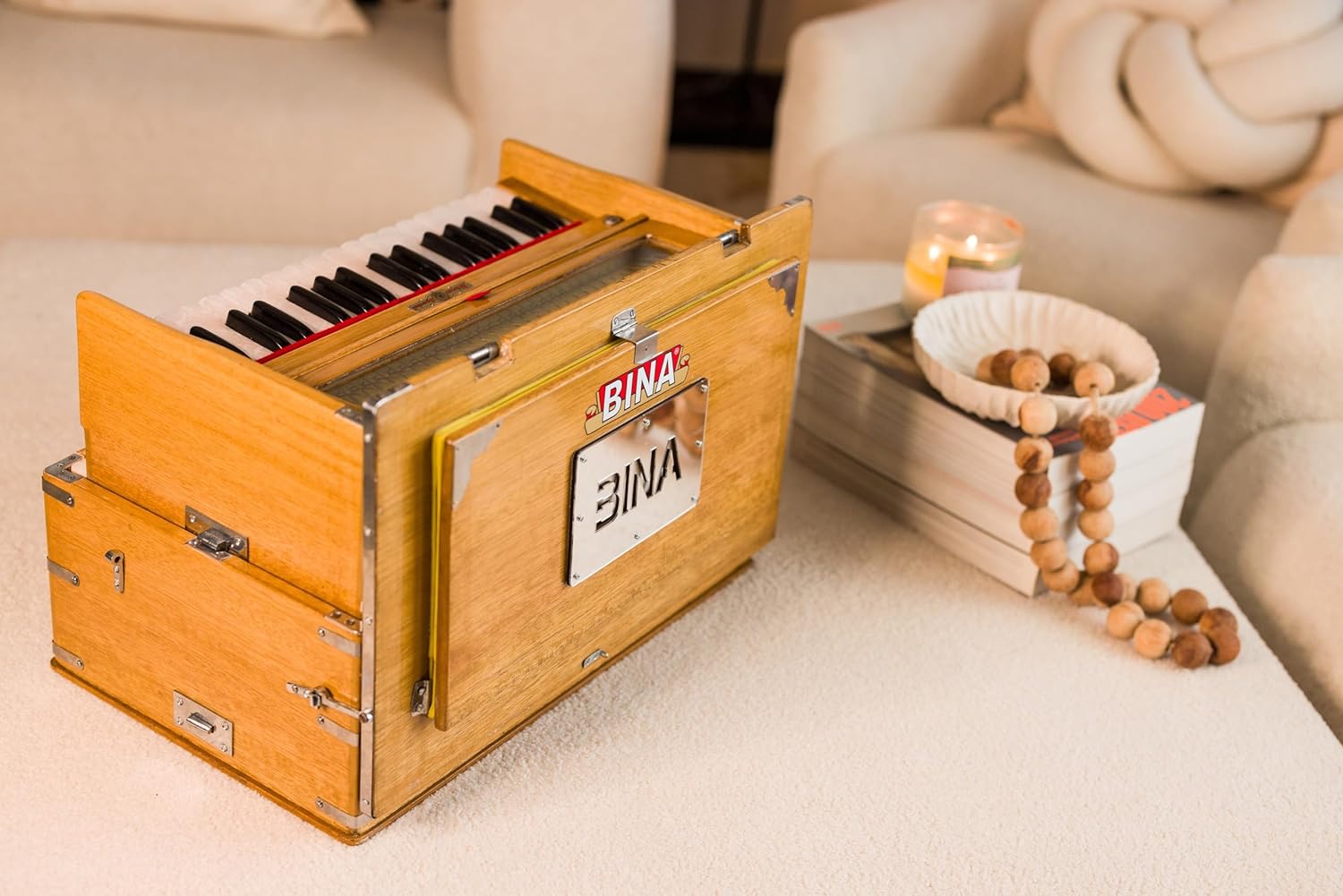 Bina No. 23B Deluxe Harmonium, 2.5 Octave, Folding