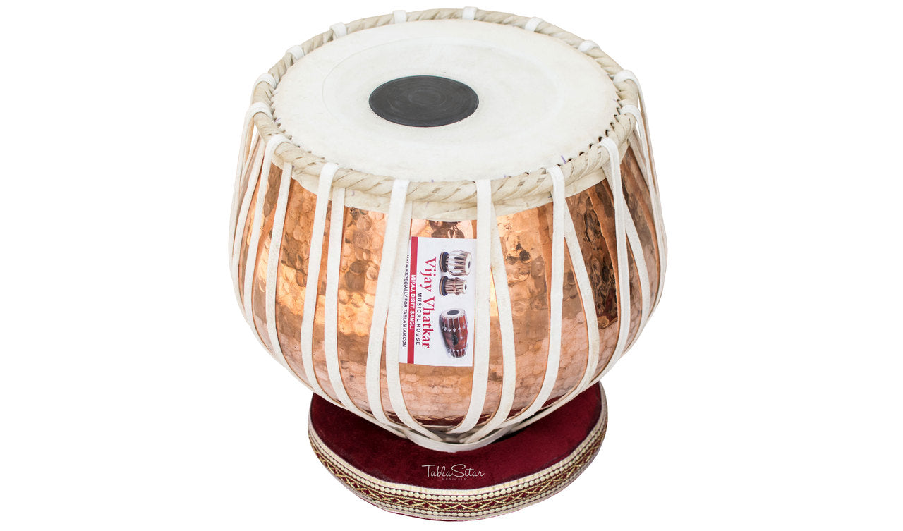 Vijay Vhatkar Designer Tabla Set, 4 kg, Copper Bayan, Sheesham