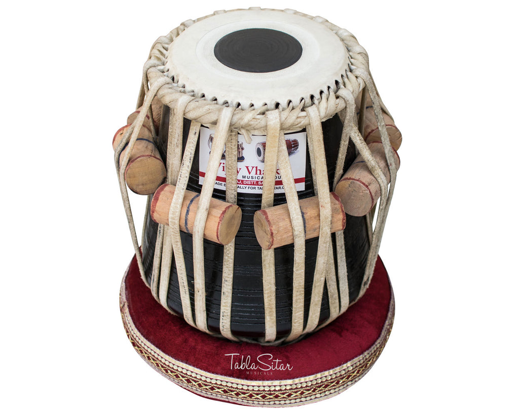 Vijay Vhatkar Designer Tabla Set, 4 kg, Copper Bayan, Sheesham