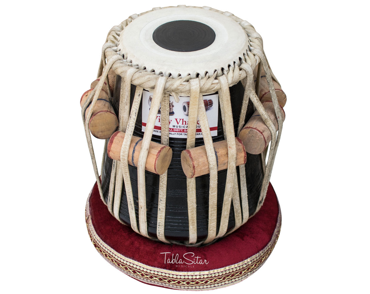 Vijay Vhatkar Designer Tabla Set, 4 kg, Copper Bayan, Sheesham