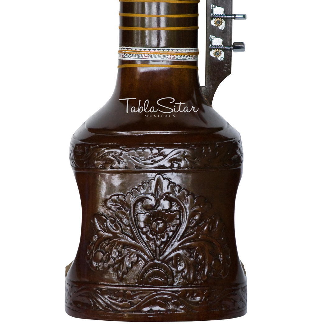 Kanai Lal Concert Dilruba, Tun Wood, Horsehair Bow, Fiber Case