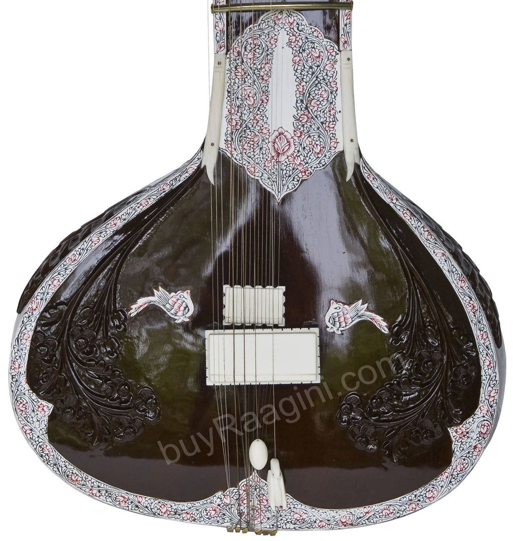 Kanai Lal Khajoor Patta Sitar, Ravi Shankar Style, Fiber Case