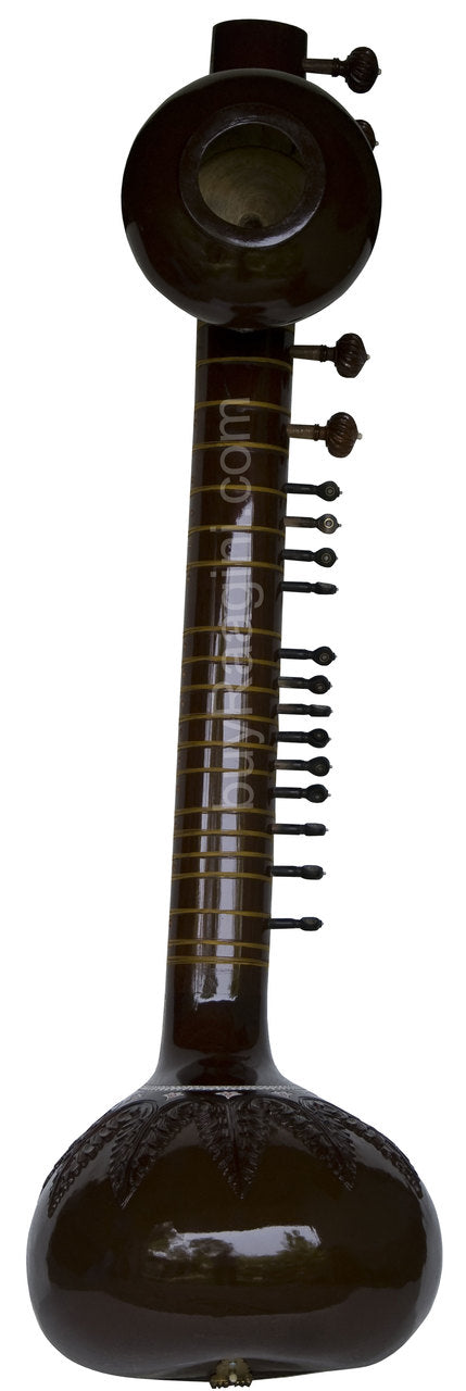 Kanai Lal Khajoor Patta Sitar, Ravi Shankar Style, Fiber Case