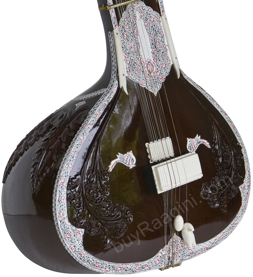 Kanai Lal Khajoor Patta Sitar, Ravi Shankar Style, Fiber Case