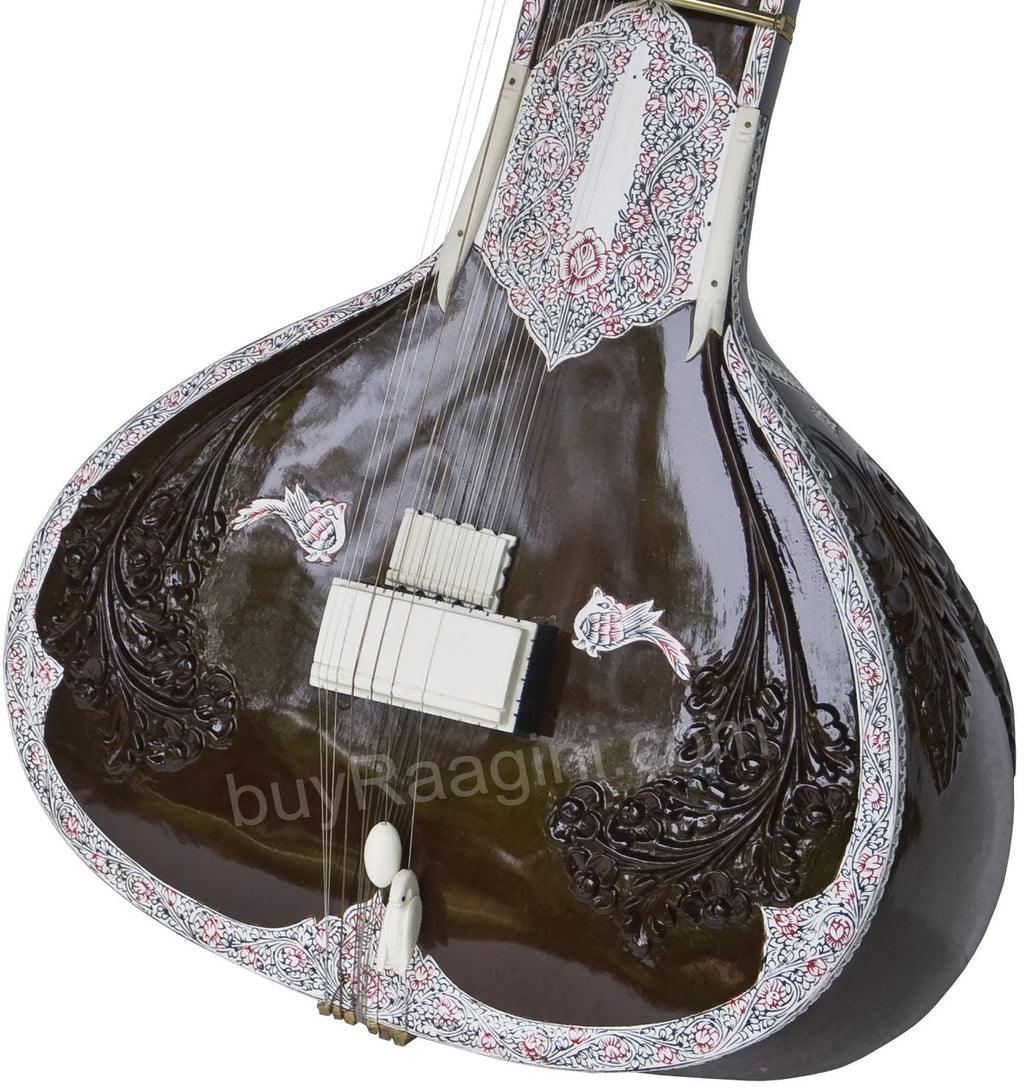 Kanai Lal Khajoor Patta Sitar, Ravi Shankar Style, Fiber Case