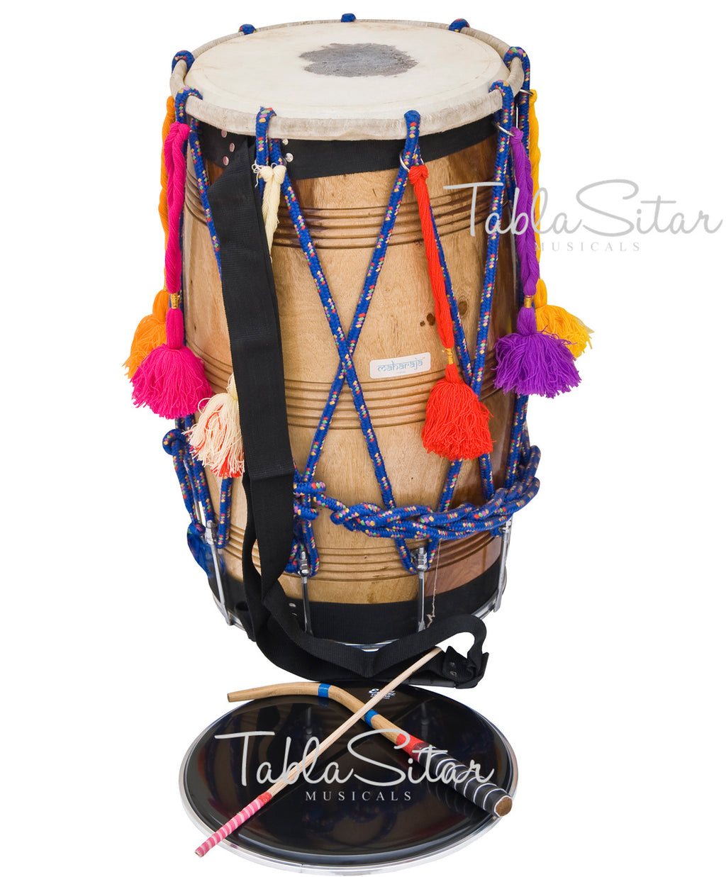 Maharaja Musicals Bhangra Dhol, Sheesham, Remo Head