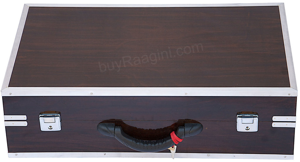 MKS No. 652 Concert Harmonium, 3 Reeds, Folding, Teak Wood, 42 Keys