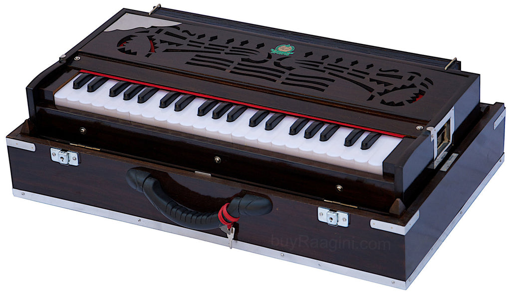 MKS No. 652 Concert Harmonium, 3 Reeds, Folding, Teak Wood, 42 Keys