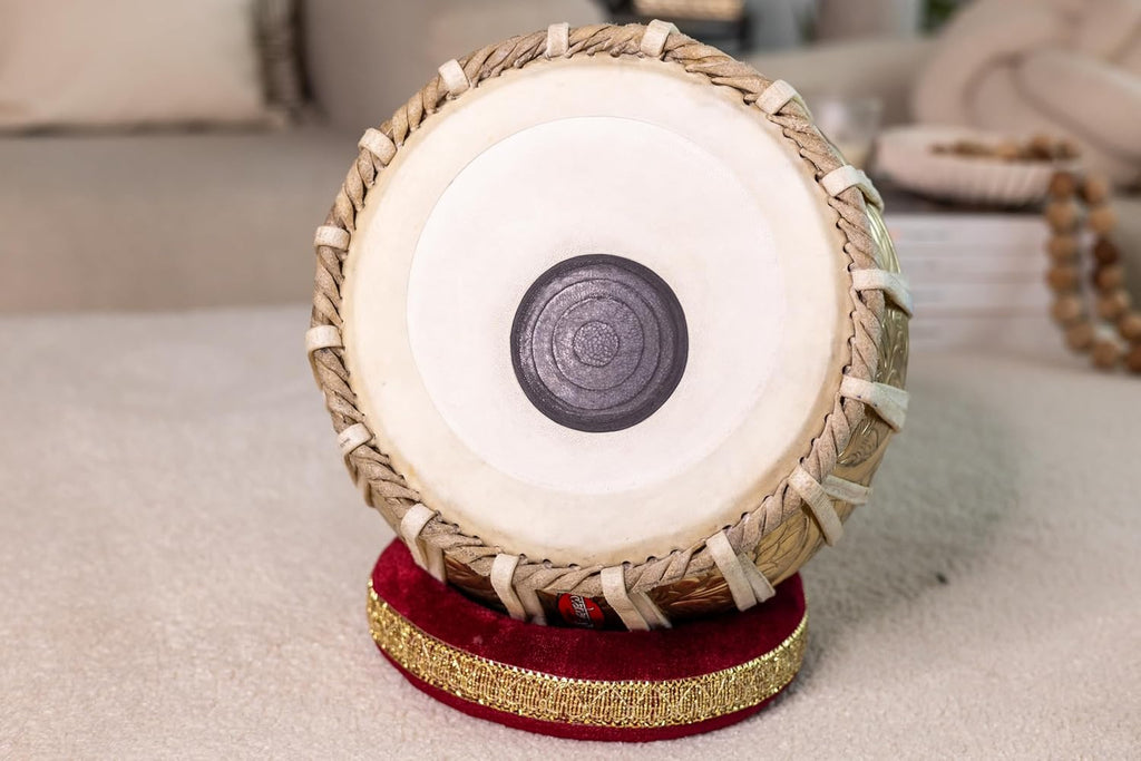 Maharaja Musicals Floral Tabla Set, 3.5 kg, Brass Bayan, Sheesham