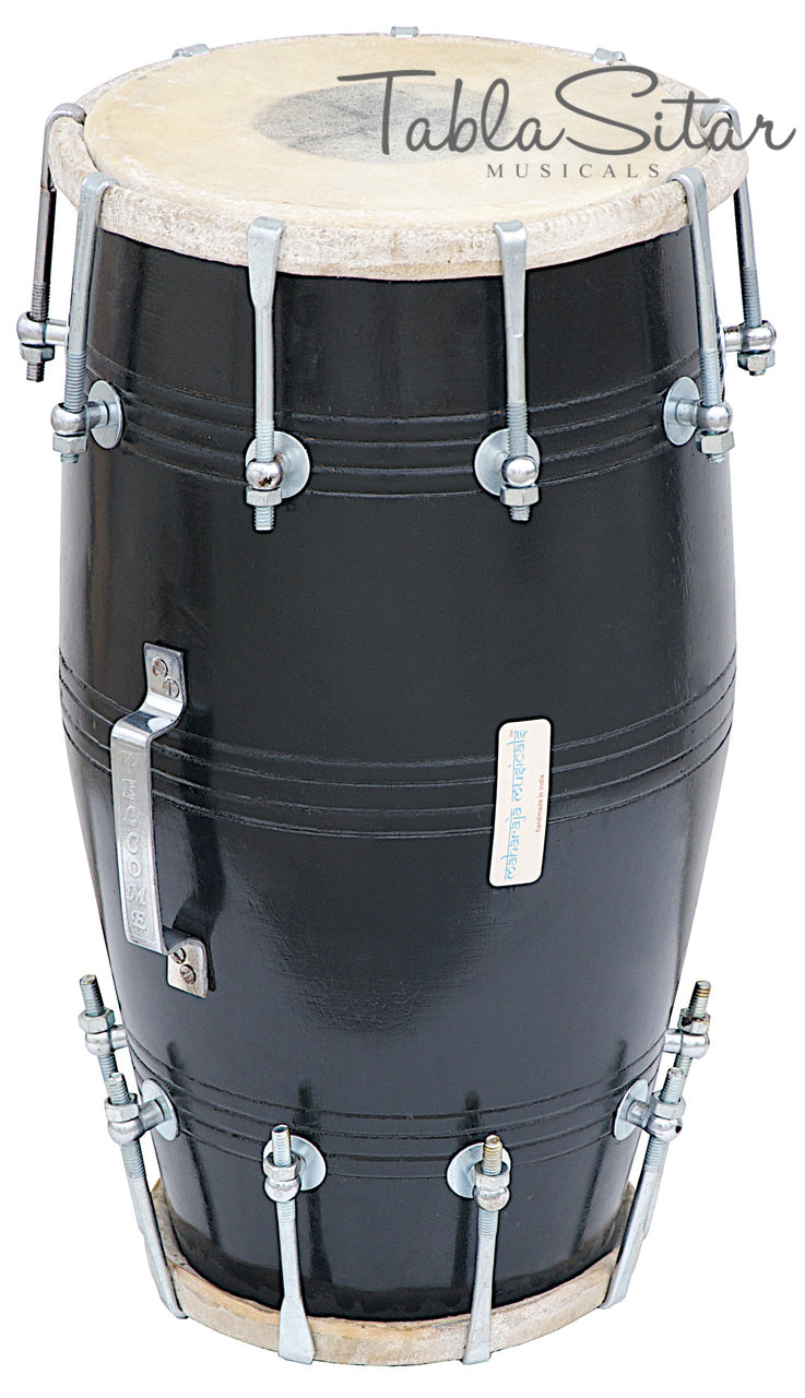 Maharaja Musicals Dholak, Mango Wood, Bolt-Tuned, Black