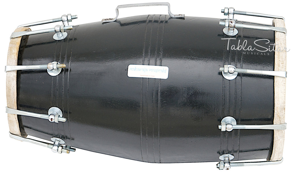 Maharaja Musicals Dholak, Mango Wood, Bolt-Tuned, Black