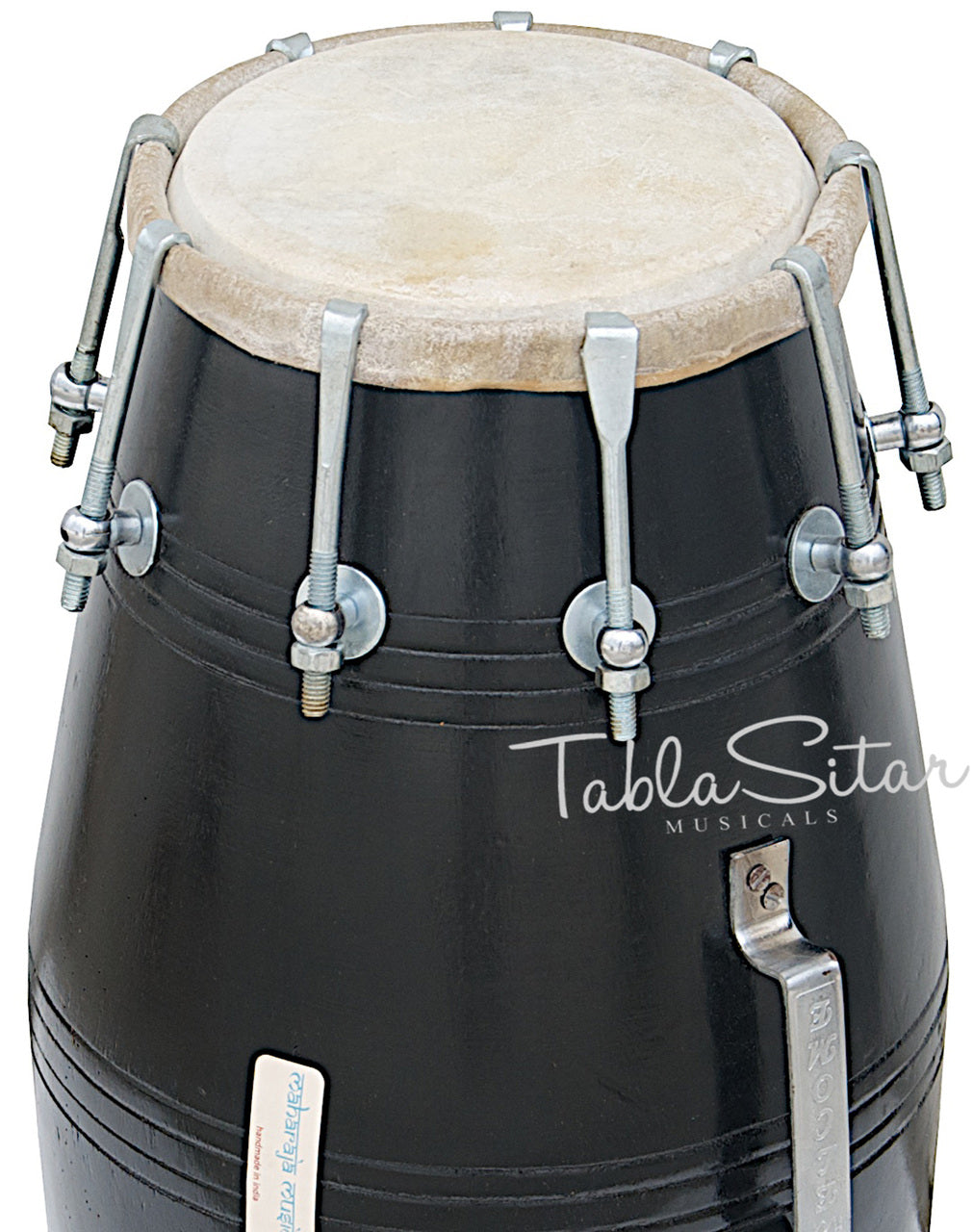 Maharaja Musicals Dholak, Mango Wood, Bolt-Tuned, Black