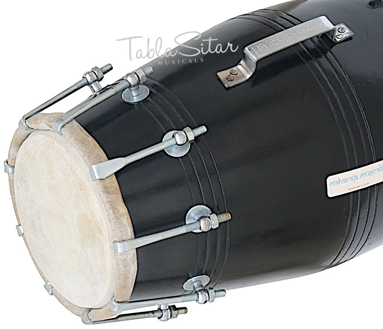 Maharaja Musicals Dholak, Mango Wood, Bolt-Tuned, Black