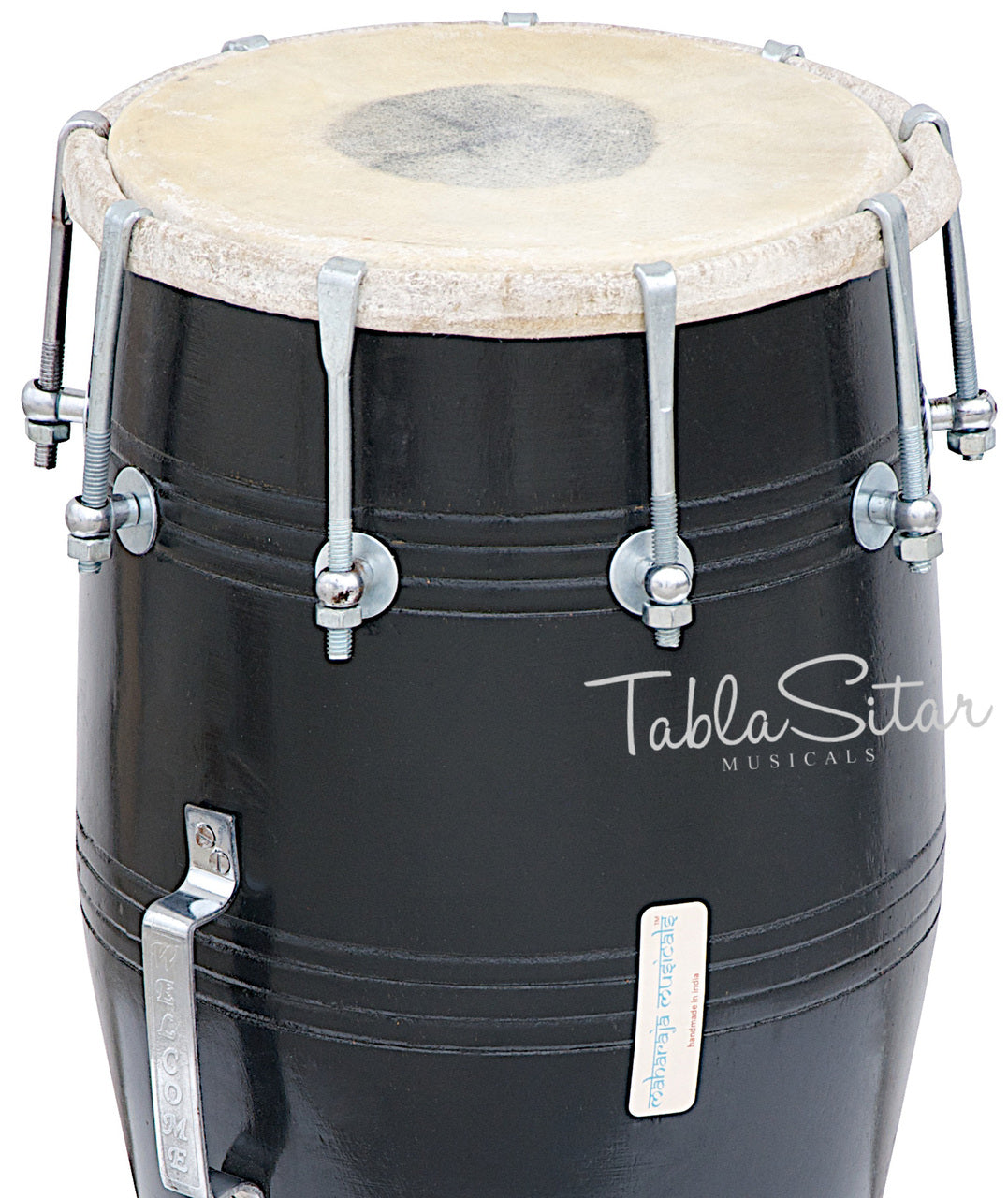 Maharaja Musicals Dholak, Mango Wood, Bolt-Tuned, Black