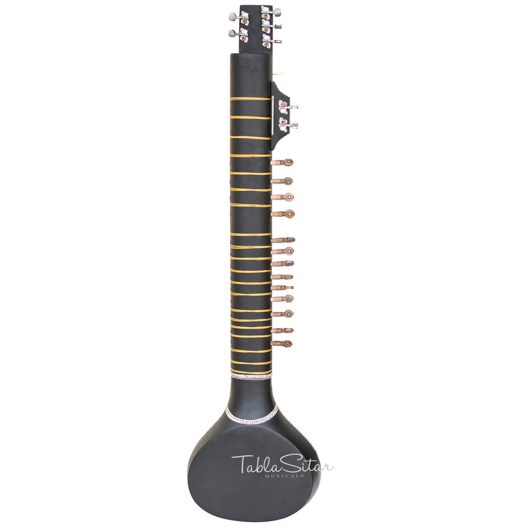Maharaja Musicals Electric Sitar, Kharaj Pancham, Black, Tun Wood