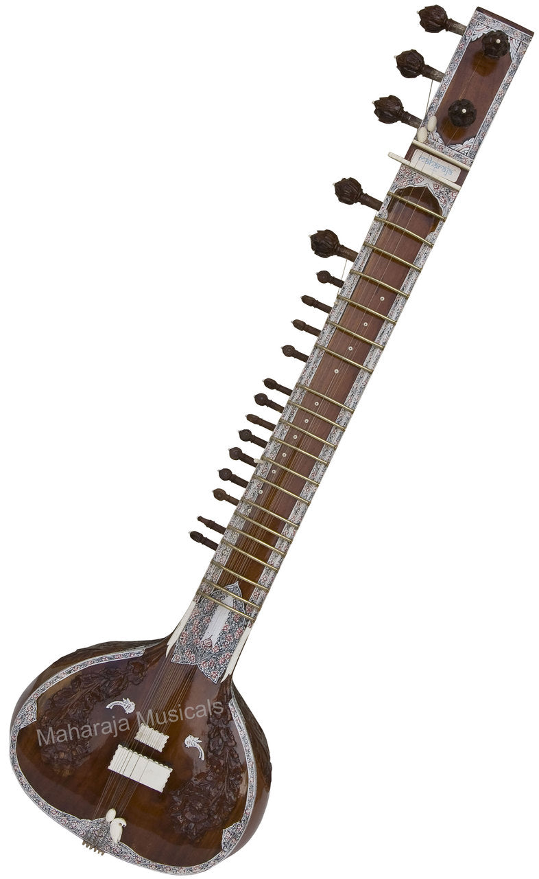 Maharaja Musicals Angur Patta Sitar, Kharaj Pancham, Fiber Case