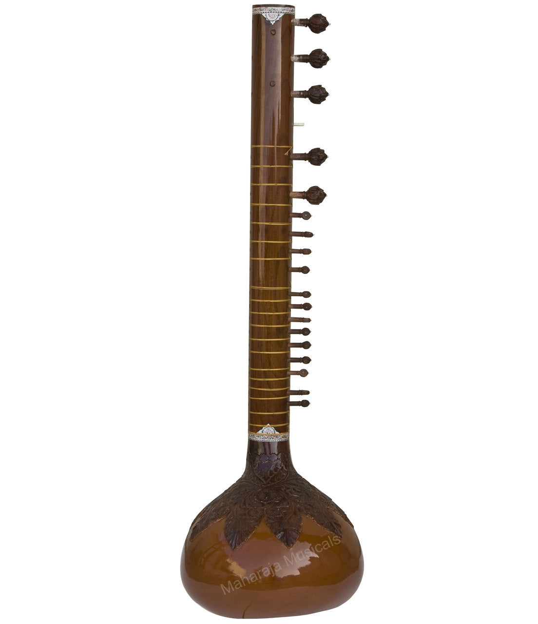 Maharaja Musicals Angur Patta Sitar, Kharaj Pancham, Fiber Case