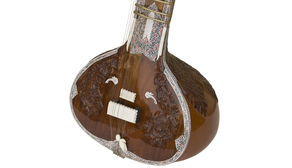 Maharaja Musicals Angur Patta Sitar, Kharaj Pancham, Fiber Case