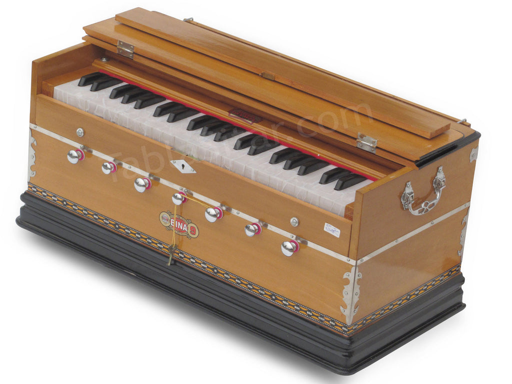 Bina No. 9 Harmonium, 3.5 Octave, 7 Stops, Coupler, Teak