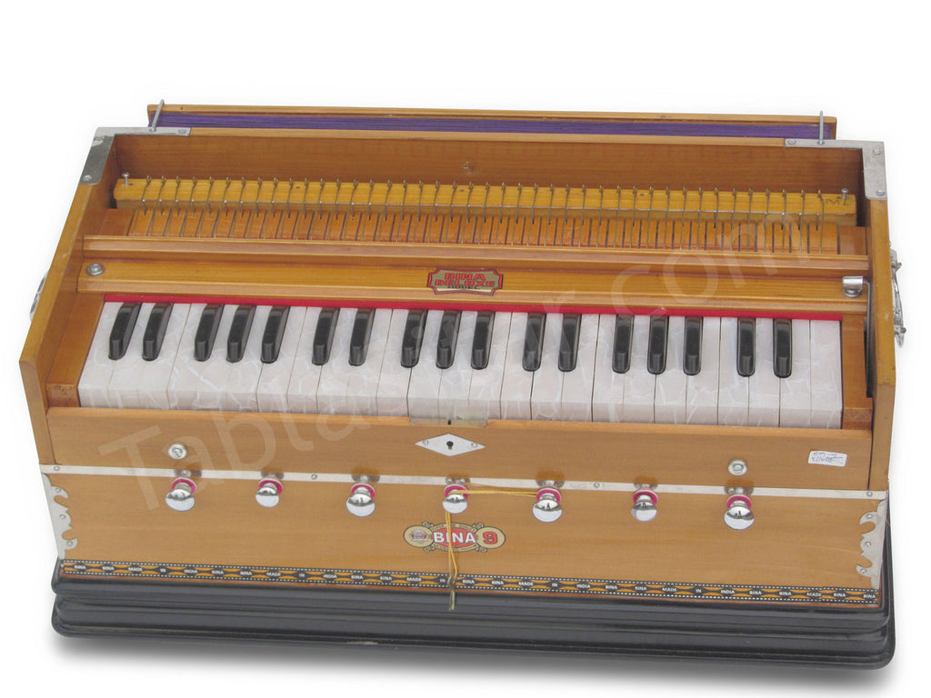 Bina No. 9 Harmonium, 3.5 Octave, 7 Stops, Coupler, Teak