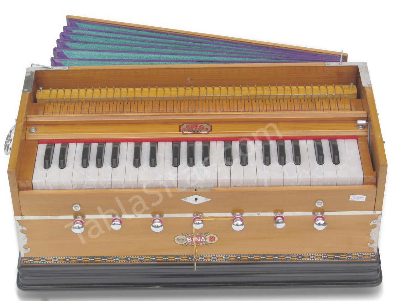 Bina No. 9 Harmonium, 3.5 Octave, 7 Stops, Coupler, Teak
