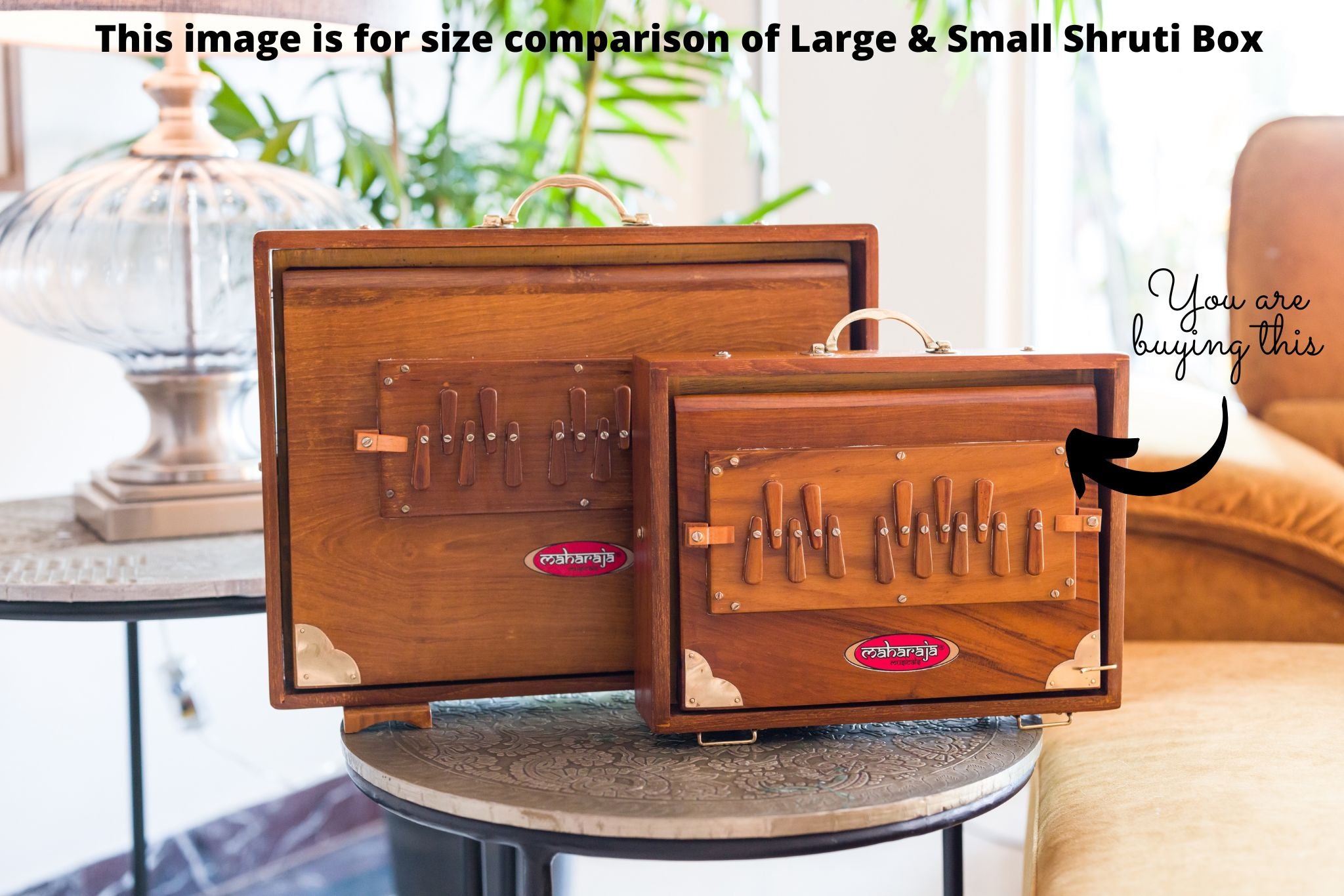 Maharaja Musicals Shruti Box, Teak Wood (No. SB-S)