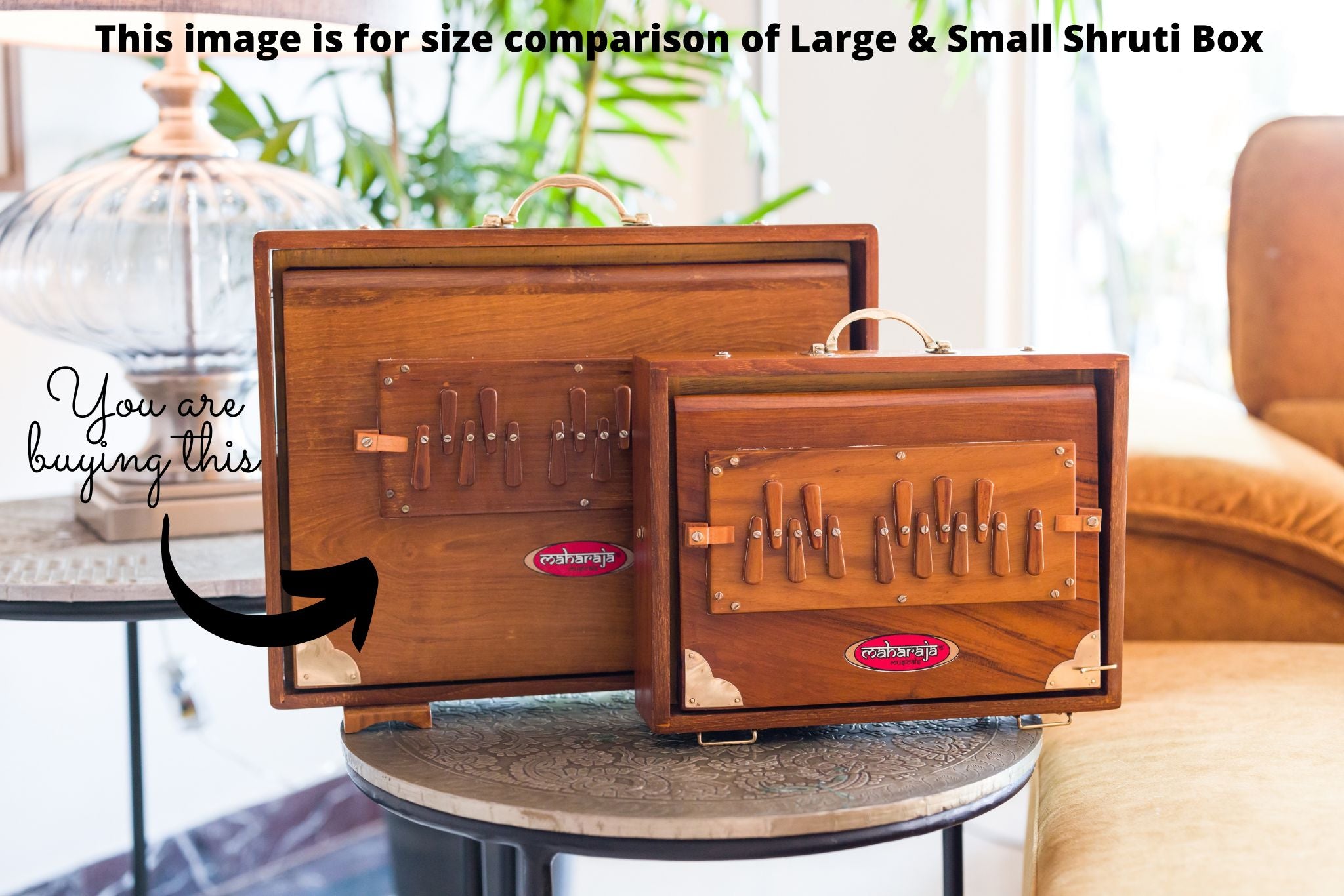 Maharaja Musicals Shruti Box, Teak Wood (No. SB-L)